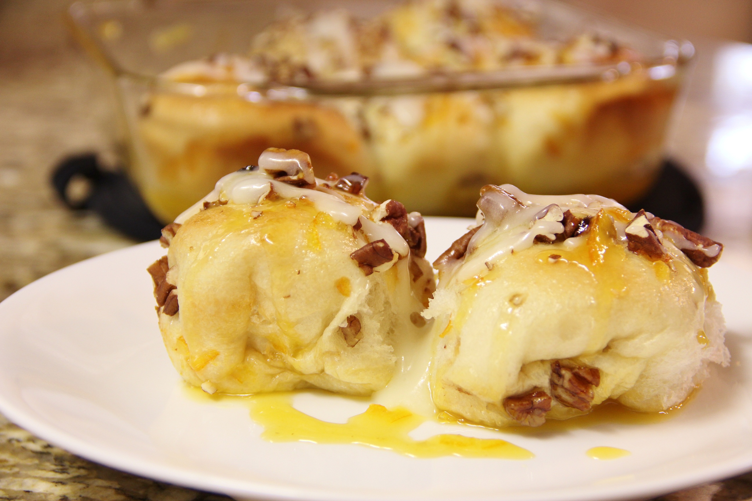 Orange Breakfast Rolls with Cream Cheese Glaze