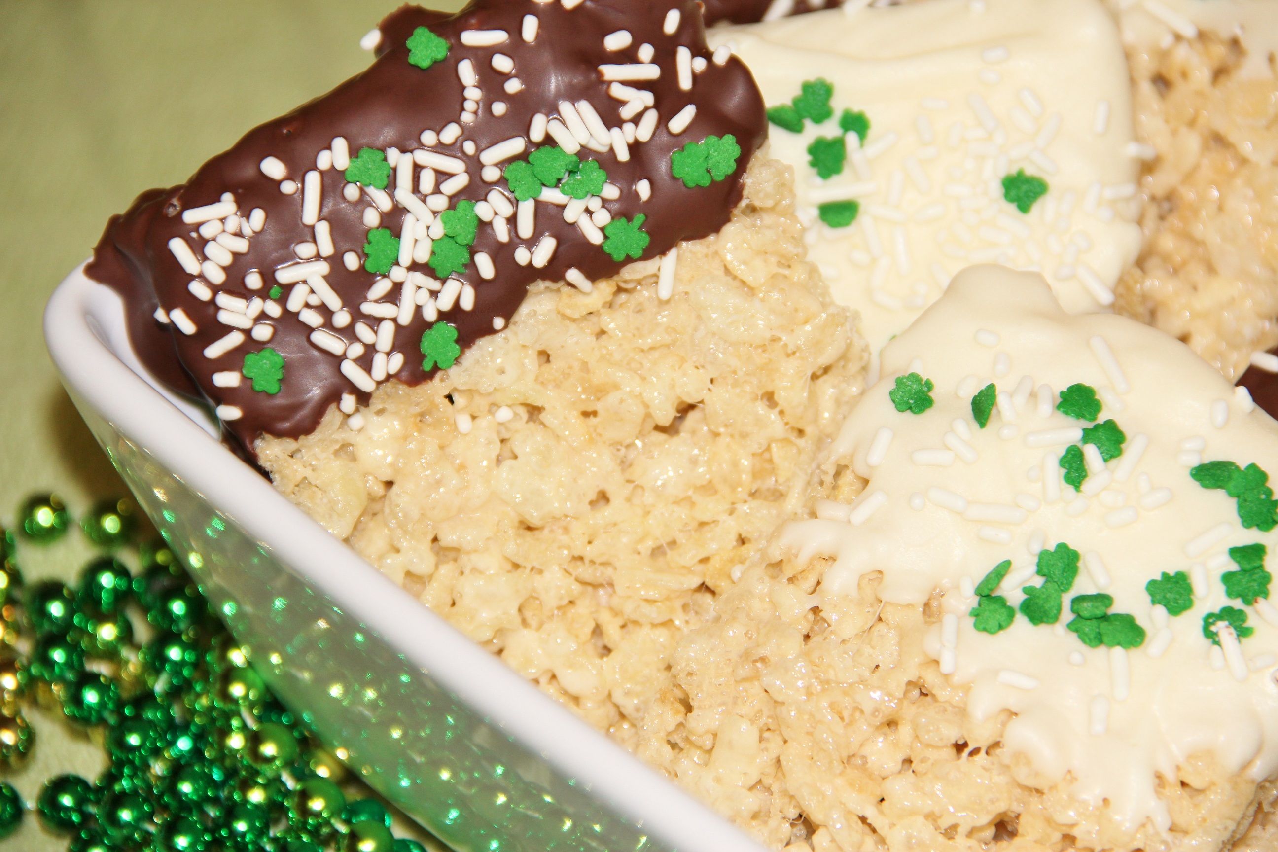 st patricks day rice crispy treats