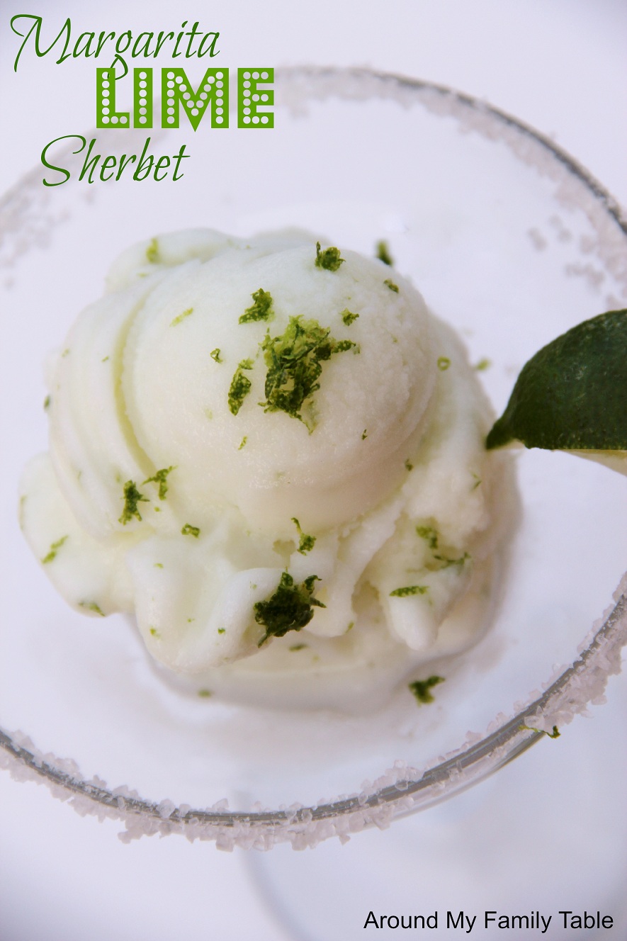 Margarita Lime Sherbet Around My Family Table