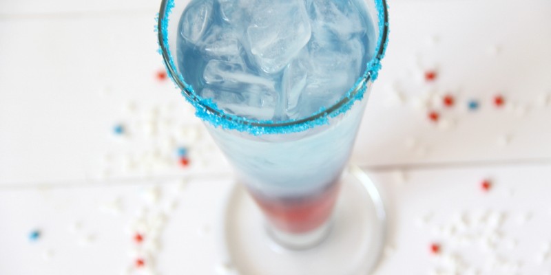 Red, White, & Blue Layered Drinks