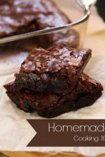 Homemade Brownies from Scratch! Traditional recipe (plus a gluten free/vegan recipe too). Part of a 16 week back to basics cooking class.