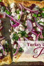 Turkey, Cranberry, and Blue Cheese Pizza #PuffPastry #15MinuteSuppers