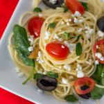 Vegetarian Greek Pasta with Feta #15MinuteSuppers