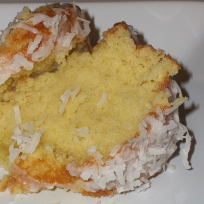 Lemon Coconut Cake with Lemon Glaze