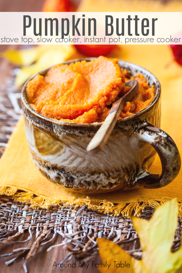 If fall had a flavor, it would be pumpkin butter.  This Slow Cooker Pumpkin Butter recipe is so easy and the cinnamon, nutmeg, and clove flavors have lots of time to develop and transform your pumpkin into something amazing.