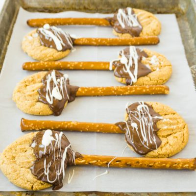 Witches Broom Cookies (aka Peanut Butter Cookies on a Stick)