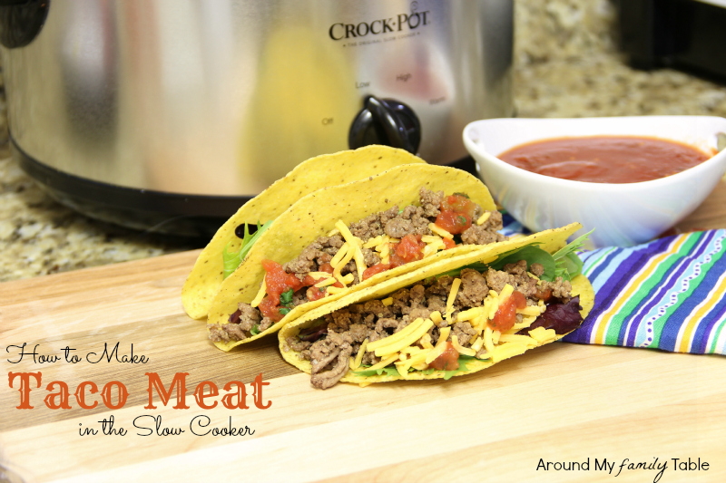 tacos made with slow cooker taco meat