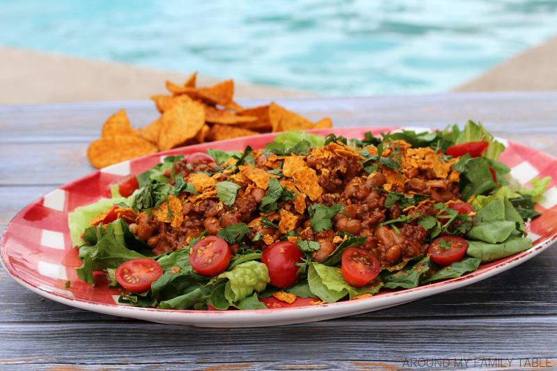 A family favorite, this Tex-Mex Taco Salad recipe has been in my family since I was a little girl. It's the perfect supper on a hot summer night.