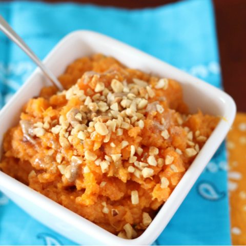 These Mashed Sweet Potatoes with Browned Butter are sweet and nutty plus the browned butter adds a delicious twist to classic mashed sweet potatoes.  This is the only way I make mashed sweet potatoes anymore.