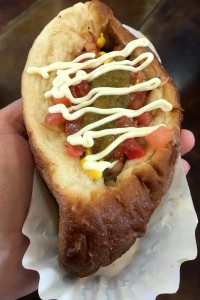 One bite and you'll be hooked...Sonoran Hot Dogs are a delicious bacon wrapped hot dog with a Sonoran-style Mexican influenced selection of toppings.