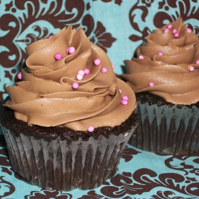 Chocolate Cupcakes with Nutella Frosting