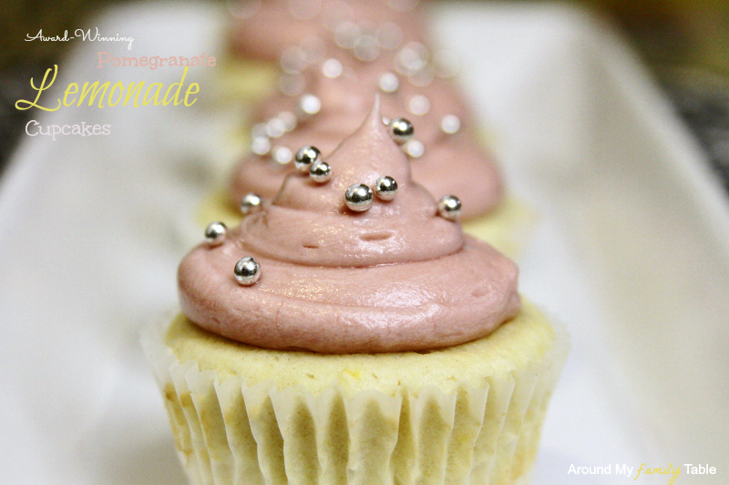 My award winning Pomegranate Lemonade Cupcakes recipe are the perfect spring cupcake!!