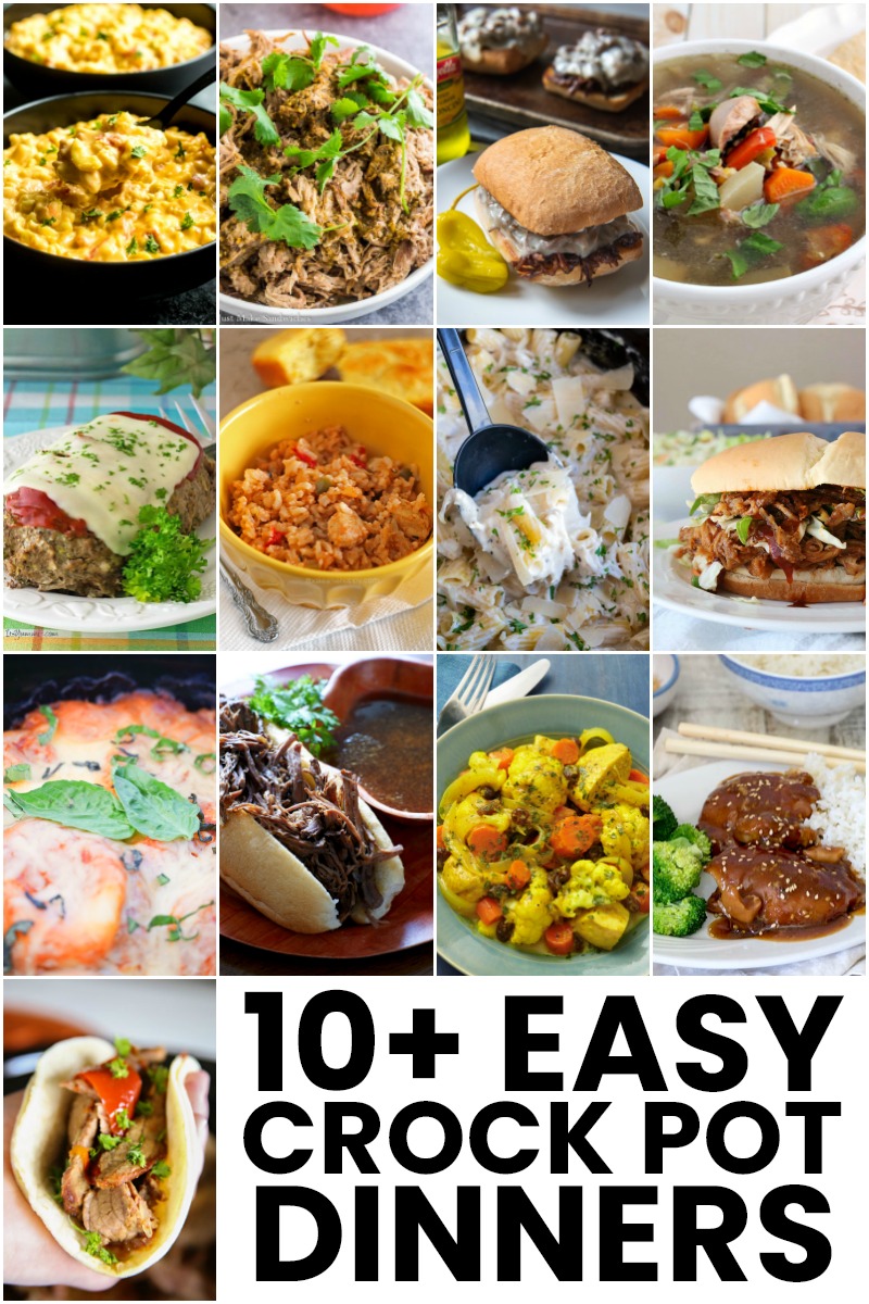 10+ Easy Slow Cooker Dinner Ideas...these are perfect for busy days! #slowcooker #crockpot