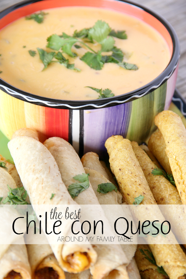 Everyone says the same thing when they first try this dip. They tell me, "the is the The Best Chile con Queso EVER"! 