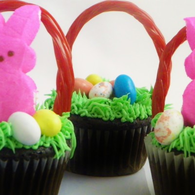 Fun Easter Basket Cupcakes