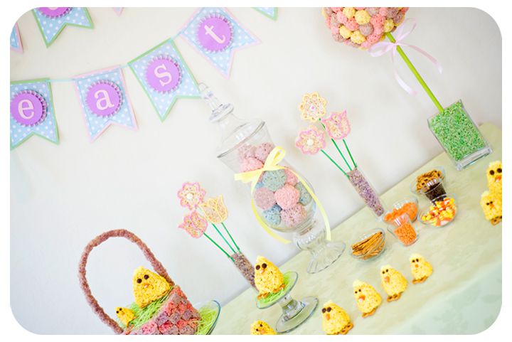 Get in the kitchen with your kids and making lasting memories by creating this beautiful Easter tablescape and fun Easter Rice Krispies Chicks.