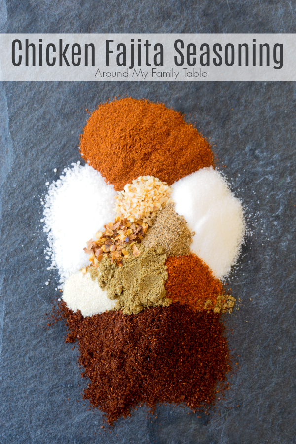 Homemade Chicken Fajita Seasoning is a mixture of spices, that you probably already have in your pantry. It’s easy and delicious. Double or triple it for easy weeknight #fajitas for months. via @slingmama