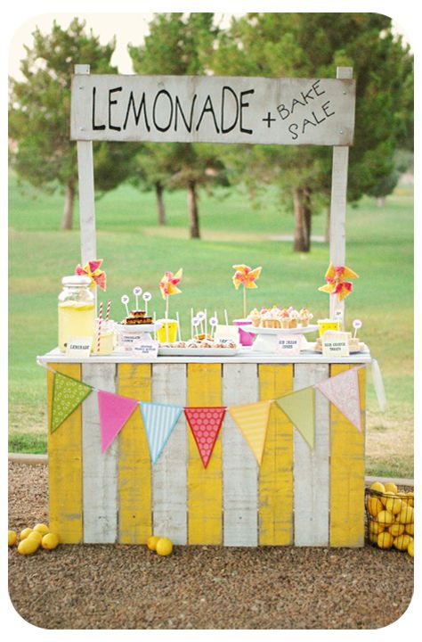 Lemonade Stand and Bake Sale plus Peanut Butter Stuffed Rice Krispies Treats