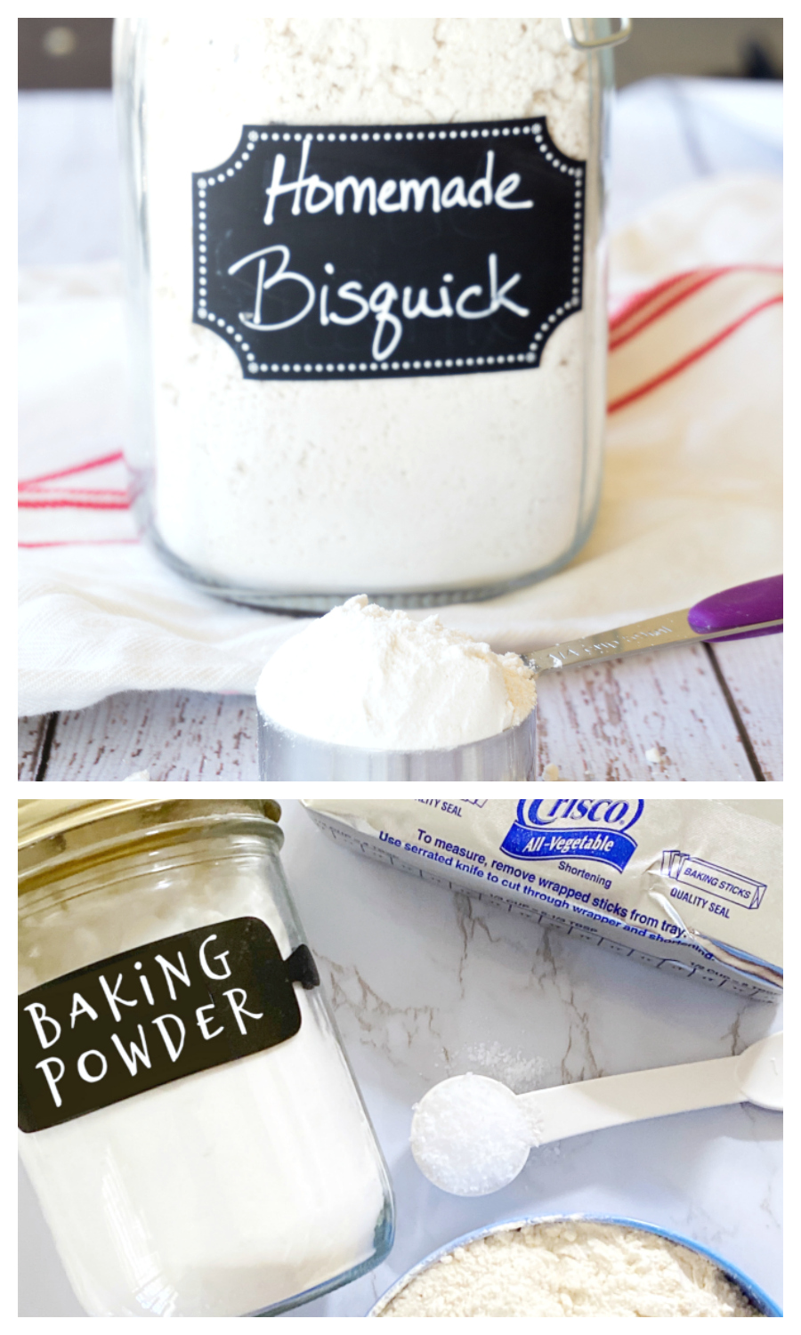 Homemade Bisquick - Learn how to make all-purpose baking mix at home. Save money making biscuits, pancakes, waffles and more with this pantry staple! #homemadebisquick #diy #bisquick #bakingmix #pantrystaples via @slingmama