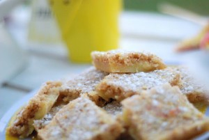 Gluten Free Rice Krispies Lemon Bars