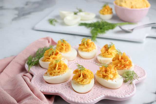 platter of the best deviled eggs