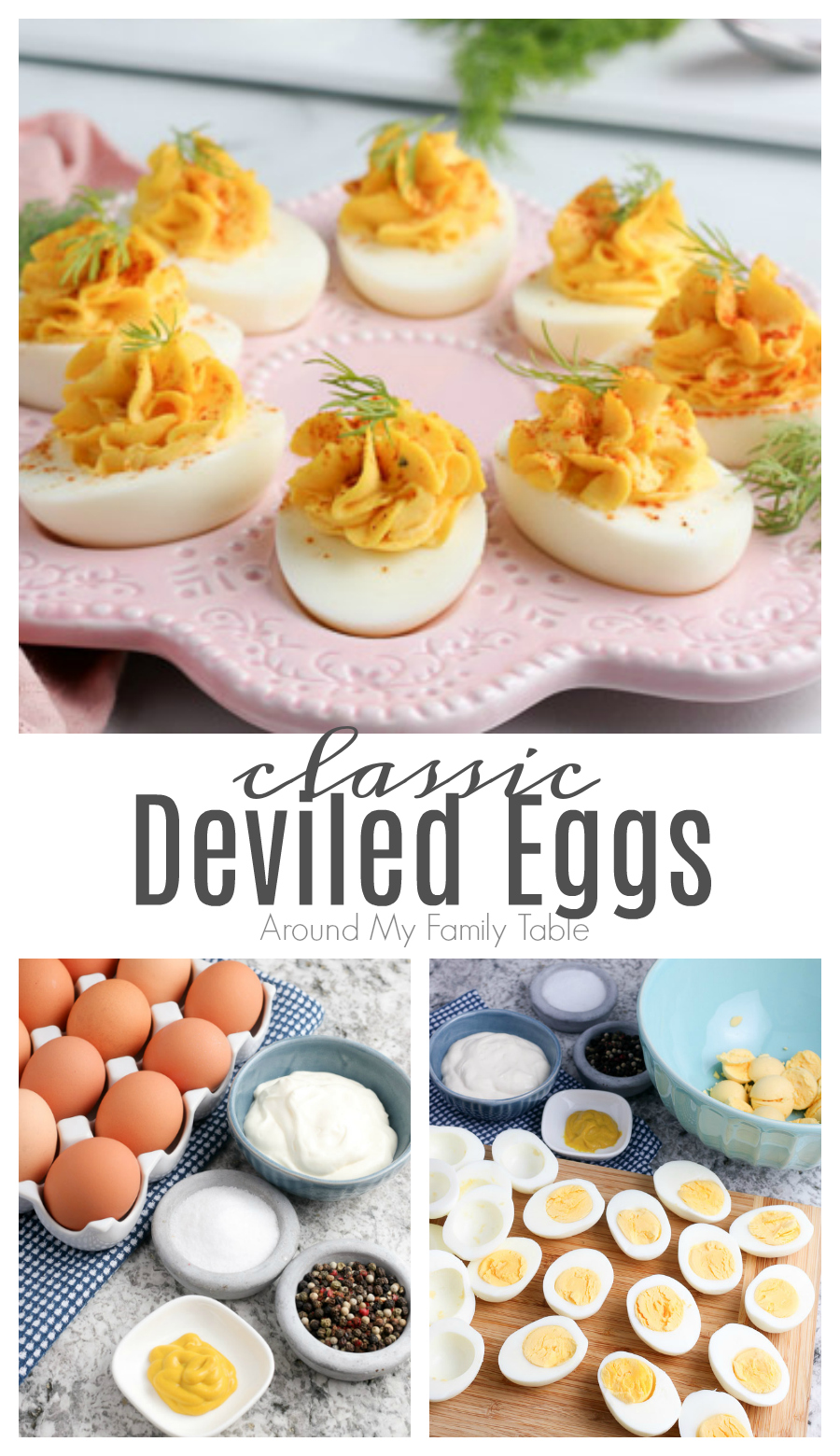 The best deviled eggs recipe is this one, because you make it with just 4 ingredients! The eggs are perfectly cooked, creamy, and taste delicious! via @slingmama