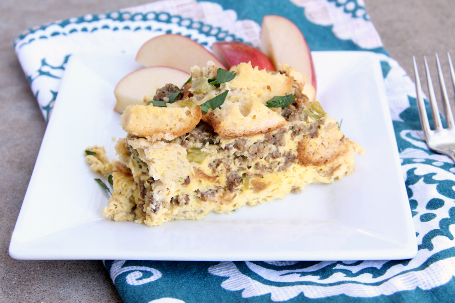 This Slow Cooker Egg and Sausage Casserole is so easy and always a hit with hungry kids, at brunch potlucks, and on lazy Sunday mornings.