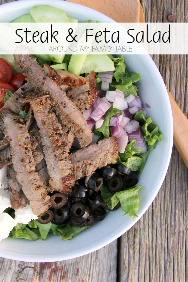 Summer is coming fast so this Steak and Feta Salad is going on my summer menu list! 