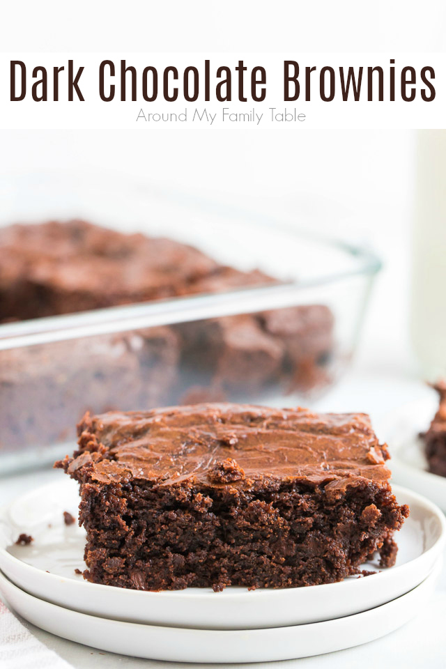 dark chocolate brownie on a plate