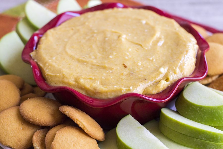 I look forward to making this dip every fall. It's my #1 requested fall recipe and there is never a bite left. Y'all are gonna love this sweet pumpkin dip with crisp apples, sweet pears, gingersnaps, and graham crackers.