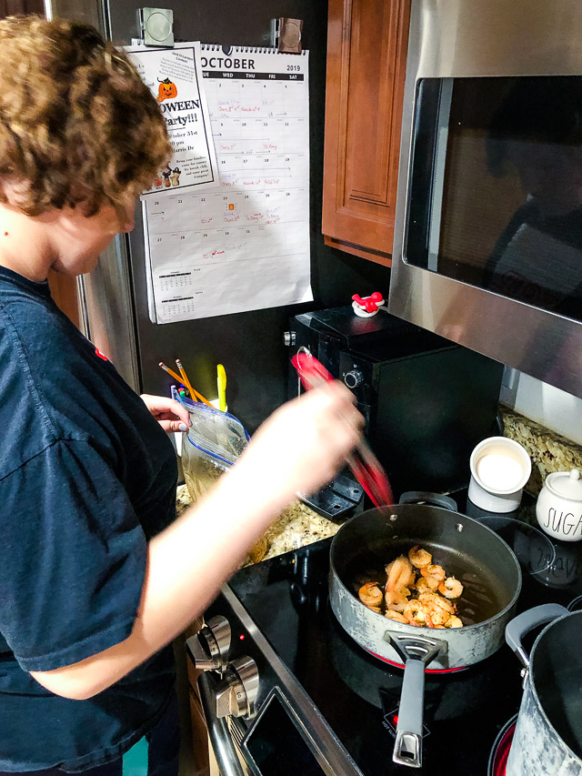 shrimp cooking