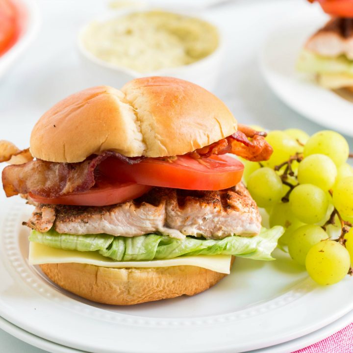 Grilled Blackened Salmon BLT Sandwiches