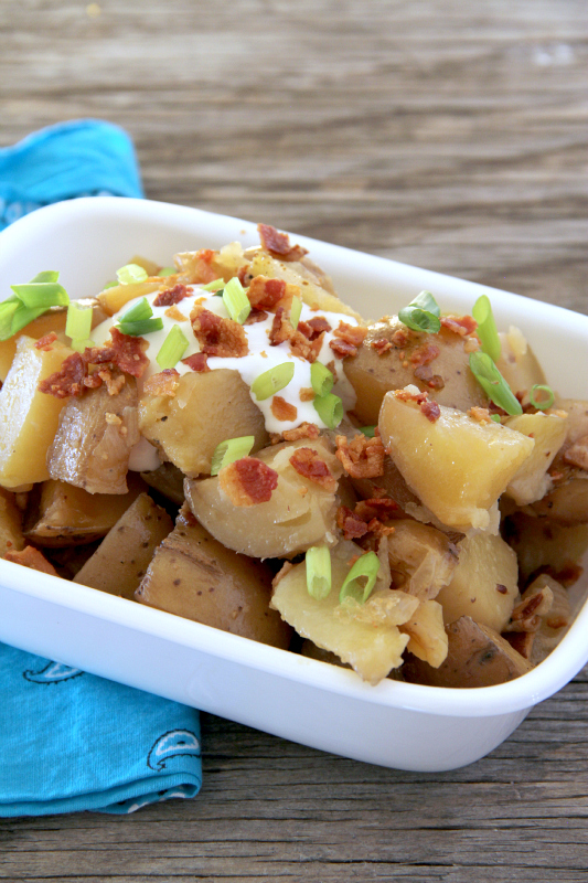 Loaded Slow Cooker Baked Potatoes