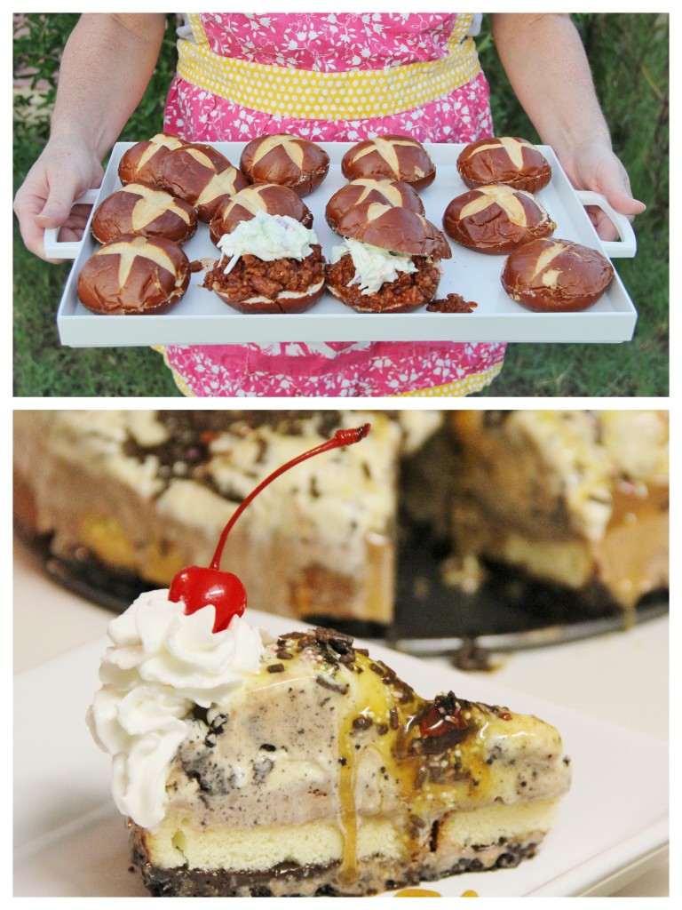 Messy Party Ideas and Recipes: BBQ Sliders & Ice Cream Cake