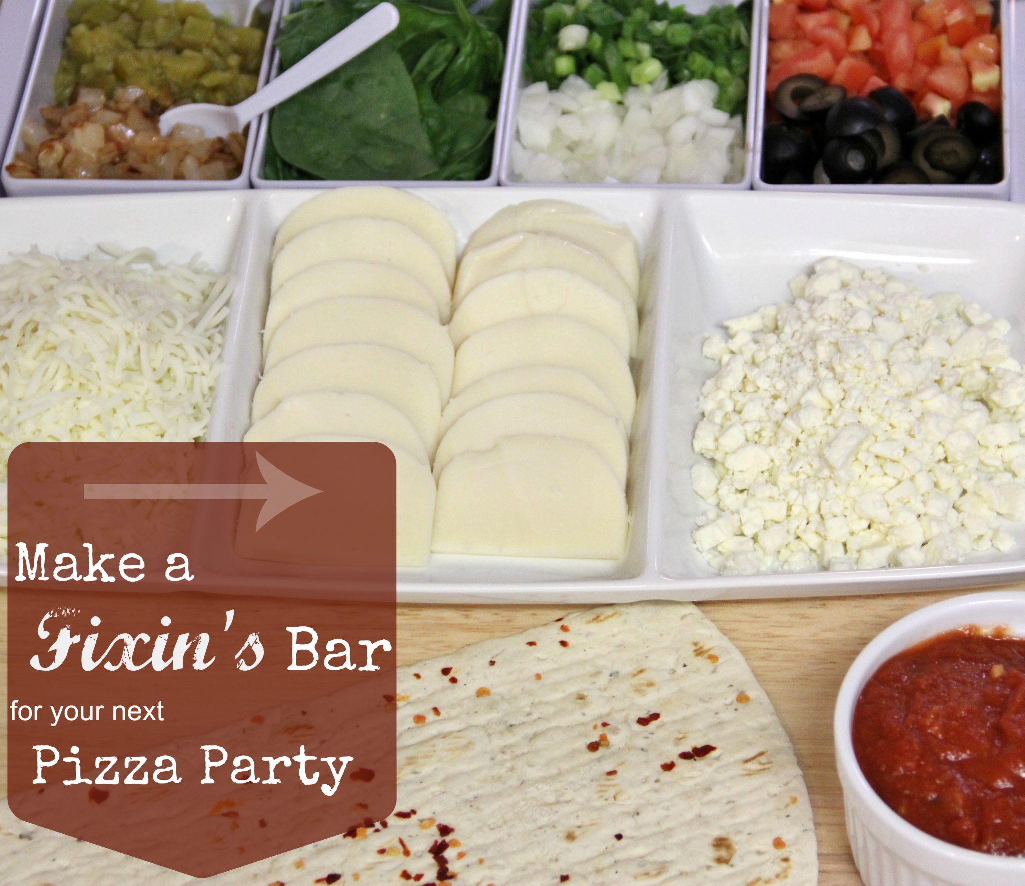 Pizza Fixin�s Bar Party Ideas Around My Family Table