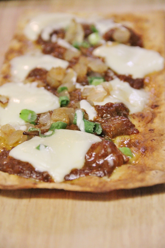 Pizza Fixin's Bar Party Ideas--BBQ Pork Pizza