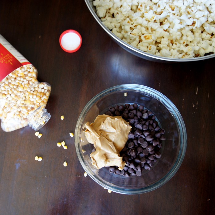 Who doesn't love Muddy Buddies?! It's the combination of creamy peanut butter and melty chocolate drizzled all over Chex cereal, then coated with a nice helping of powdered sugar. This Muddy Buddy Popcorn might even be better than the original. 