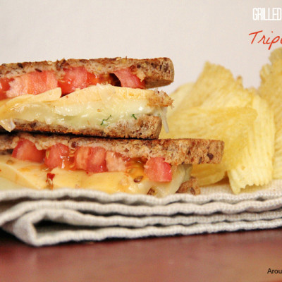 Gourmet Triple Grilled Cheese Sandwiches