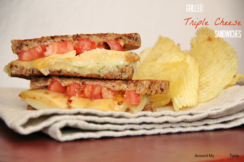 Grilled Triple Cheese Sandwiches