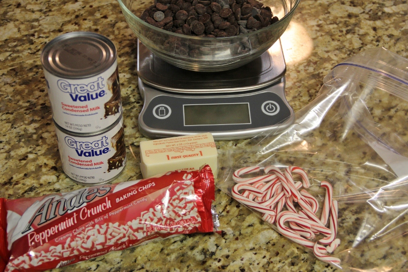 Peppermint Fudge Ingredients