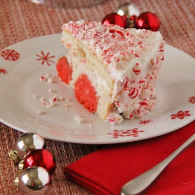 Peppermint Cake with Peppermint Cake Balls