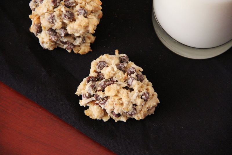 These Coconut Chocolate Chip Oatmeal Cookies are a cinch to make and can easily be made gluten free and vegan if needed. 