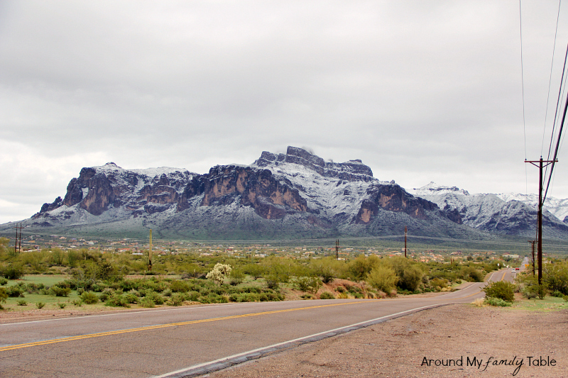 Snow in the Desert {plus a recipe for Snow Ice Cream} | Superstition Mountains in Phoenix, AZ