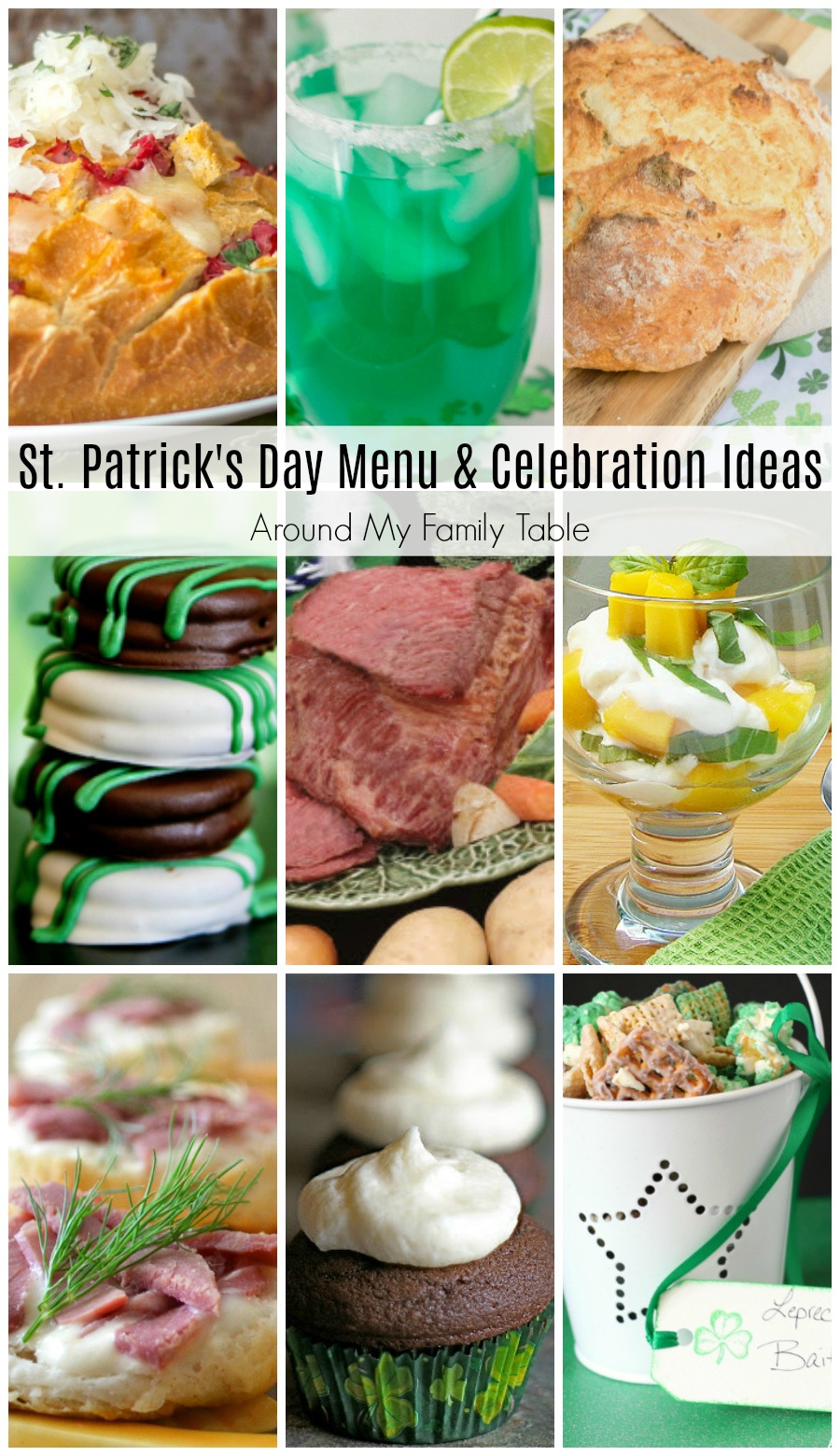 Dig out your green shirts and corned beef because St. Patrick's Day is right around the corner and I've gathered my favorite St. Patrick's Day Menu and Celebration Ideas.