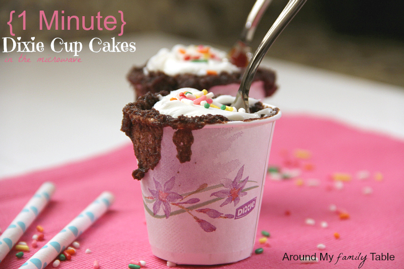 1 Minute Dixie Cup Cakes