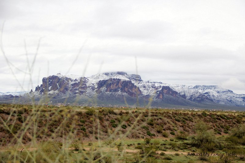 Snow in the Desert {plus a recipe for Snow Ice Cream} | Superstition Mountains in Phoenix, AZ