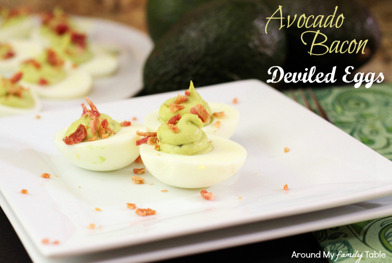 Avocado Bacon Deviled Eggs