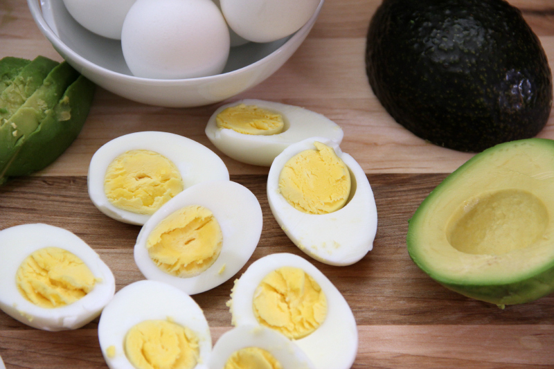 Avocado Bacon Deviled Eggs