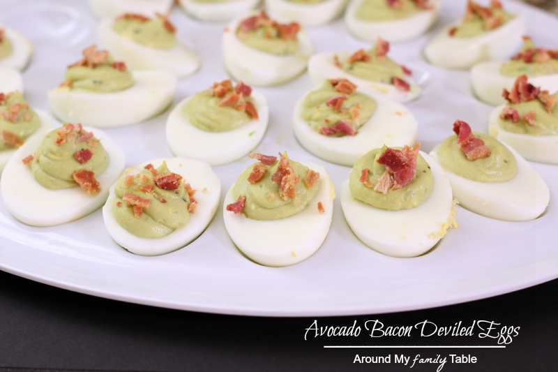 Avocado Bacon Deviled Eggs