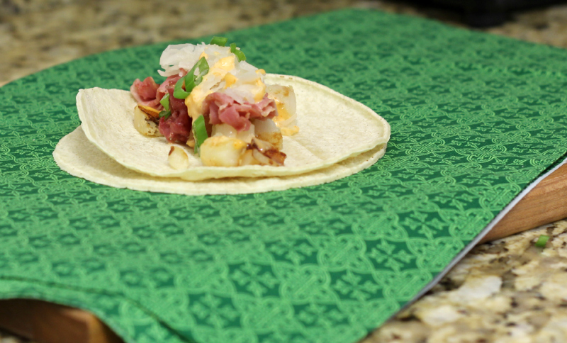 Irish Tacos....a fabulous way to use up leftover corned beef from St. Patrick's Day